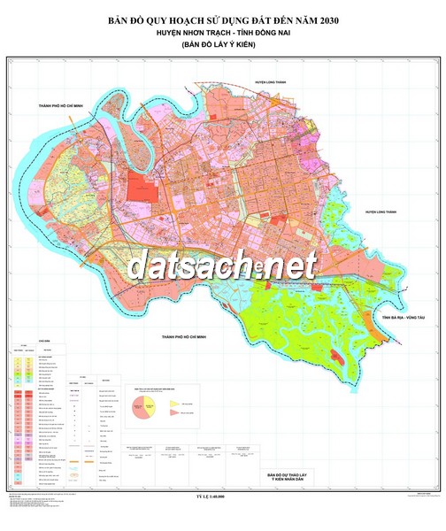 Bản đồ quy hoạch sử dụng đất huyện Nhơn Trạch đến năm 2030