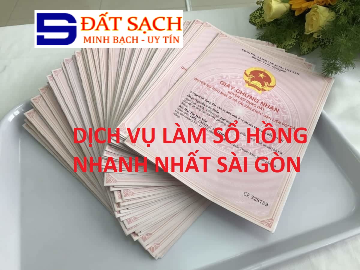 THỦ TỤC LÀM SỔ ĐỎ NHANH TRỌN GÓI TP HỒ CHÍ MINH (GIẤY HỒNG)