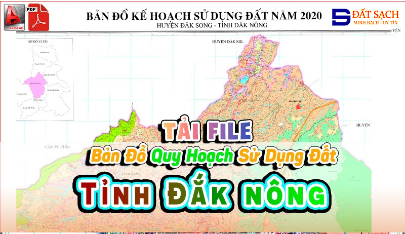 Tải File Bản Đồ Quy Hoạch Sử Dụng Đất Tỉnh Đắk Nông PDF CAD Mới Nhất