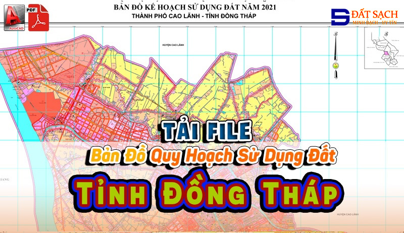 Tải File Bản Đồ Quy Hoạch Sử Dụng Đất Tỉnh Đồng Tháp PDF CAD Mới Nhất