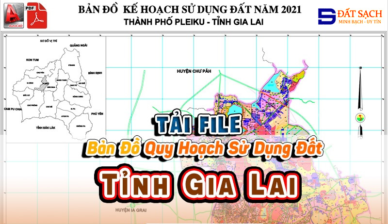 Tải File Bản Đồ Quy Hoạch Sử Dụng Đất Tỉnh Gia Lai PDF CAD Mới Nhất