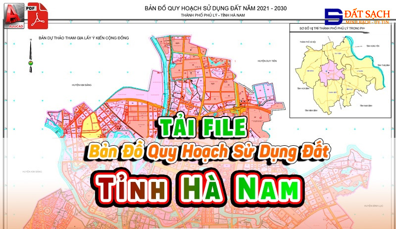 Tải File Bản Đồ Quy Hoạch Sử Dụng Đất Tỉnh Hà Nam PDF CAD Mới Nhất