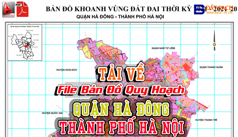 File Bản Đồ Quy Hoạch Quận Hà Đông Thành phố Hà Nội 2022 Mới