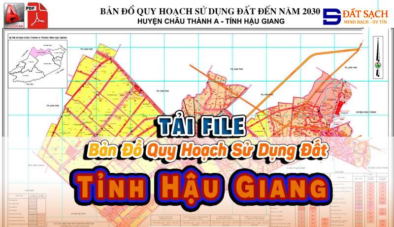 Tải File Bản Đồ Quy Hoạch Sử Dụng Đất Tỉnh Hậu Giang PDF CAD Mới Nhất