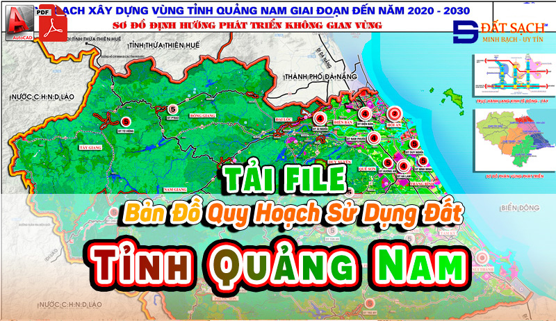 Tải File Bản Đồ Quy Hoạch Sử Dụng Đất Tỉnh Quảng Nam PDF CAD Mới Nhất