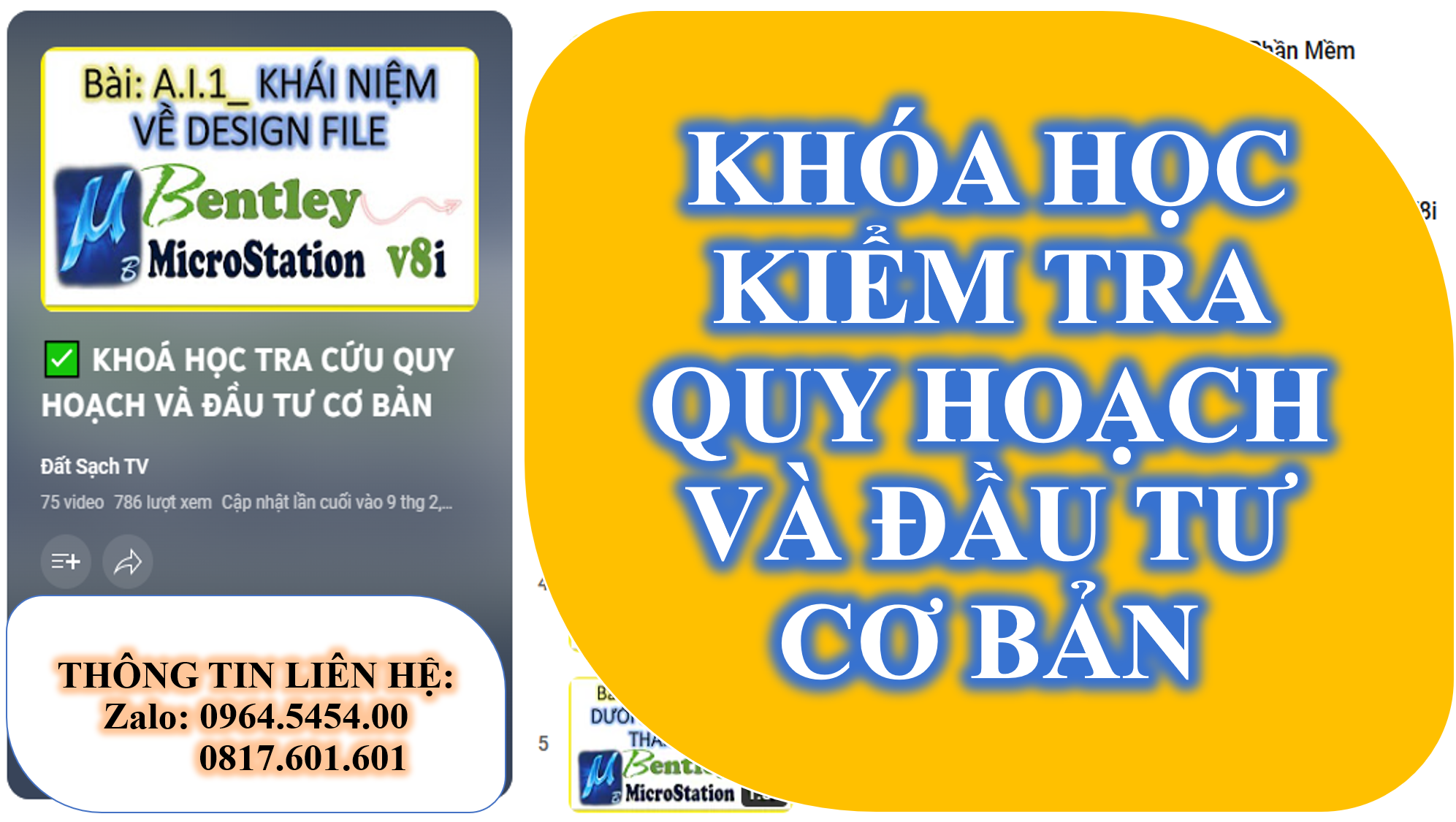 KHÓA HỌC ĐÀO TẠO TRA CỨU QUY HOẠCH và ĐẦU TƯ CƠ BẢN