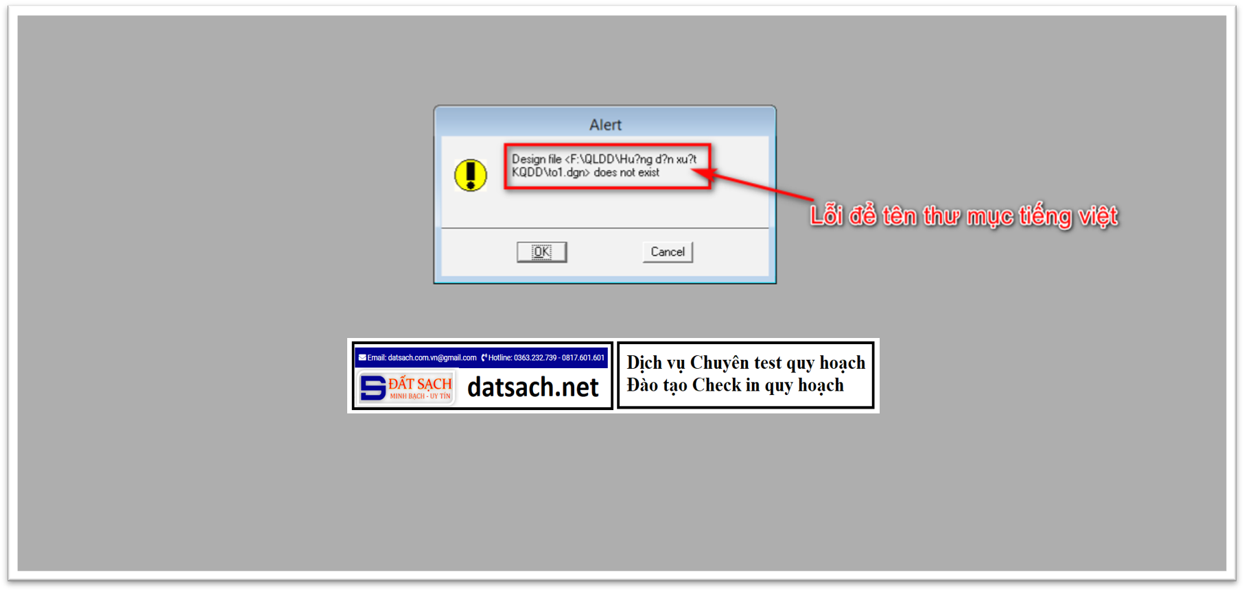 Các lỗi thường gặp trong phần mềm Microsation 2004, v8. v8i, 2023, 2024