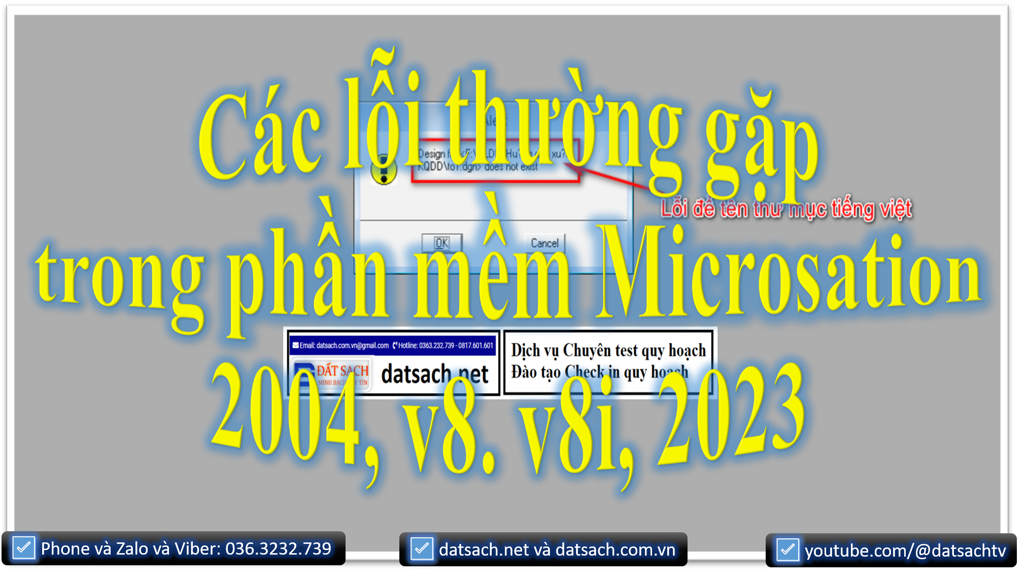 Các lỗi thường gặp trong phần mềm Microsation 2004, v8. v8i, 2023, 2024