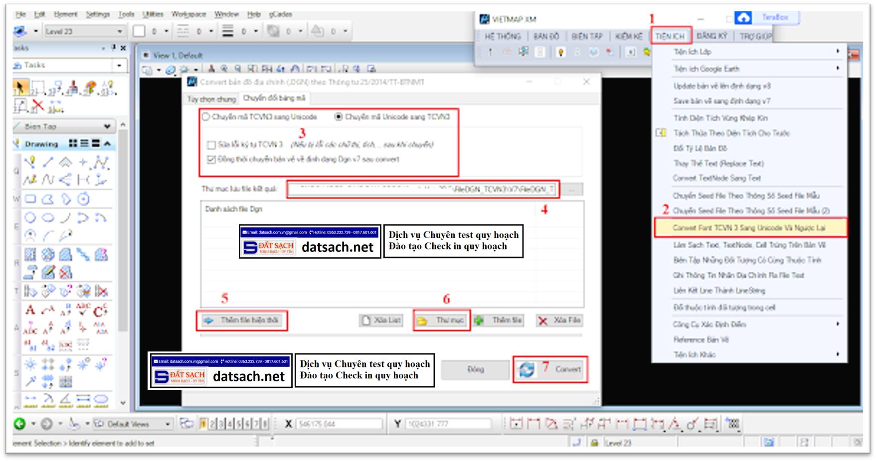 Hướng dẫn chuyển font chữ từ v8 sang v7 và ngược lại: