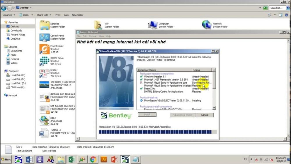 Các lỗi thường gặp trong phần mềm Microsation 2004, v8. v8i, 2023, 2024