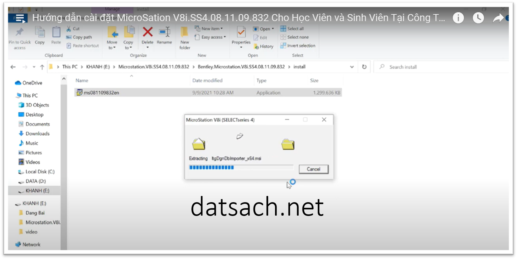Hướng dẫn cài đặt MicroSation V8i SS4 và Bộ Cài Đặt Đầy Đủ