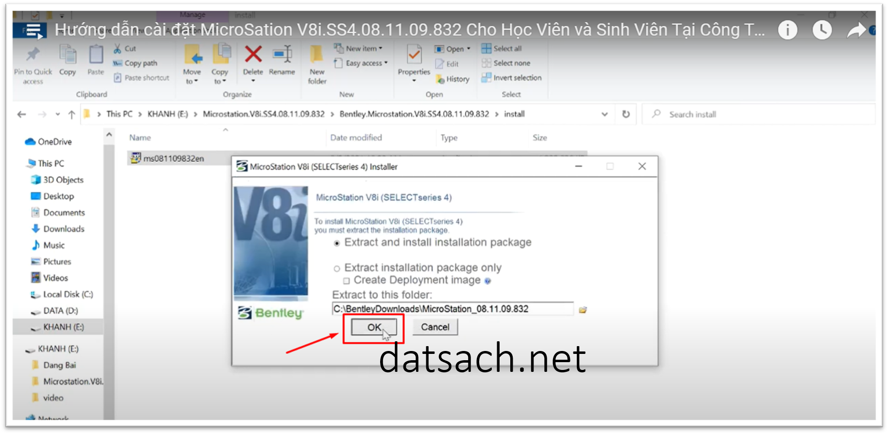 Hướng dẫn cài đặt MicroSation V8i SS4 và Bộ Cài Đặt Đầy Đủ