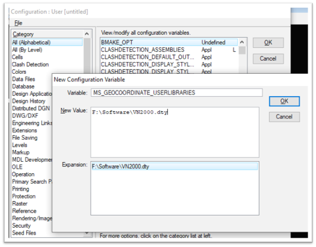 Hướng dẫn Thiết lập VN2000 cho Microstation V8i và xuất trực tiếp file kmz trên V8i: 2 Hướng dẫn Thiết lập VN2000 cho Microstation V8i và xuất trực tiếp file kmz trên V8i: