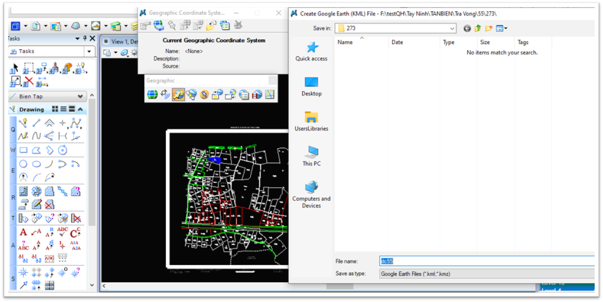 Hướng dẫn Thiết lập VN2000 cho Microstation V8i và xuất trực tiếp file kmz trên V8i: 4 Hướng dẫn Thiết lập VN2000 cho Microstation V8i và xuất trực tiếp file kmz trên V8i: