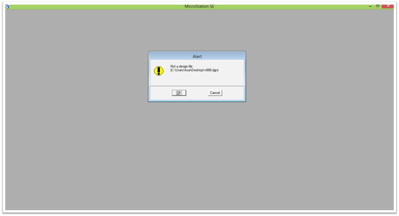 Các lỗi thường gặp trong phần mềm Microsation 2004, v8. v8i, 2023, 2024