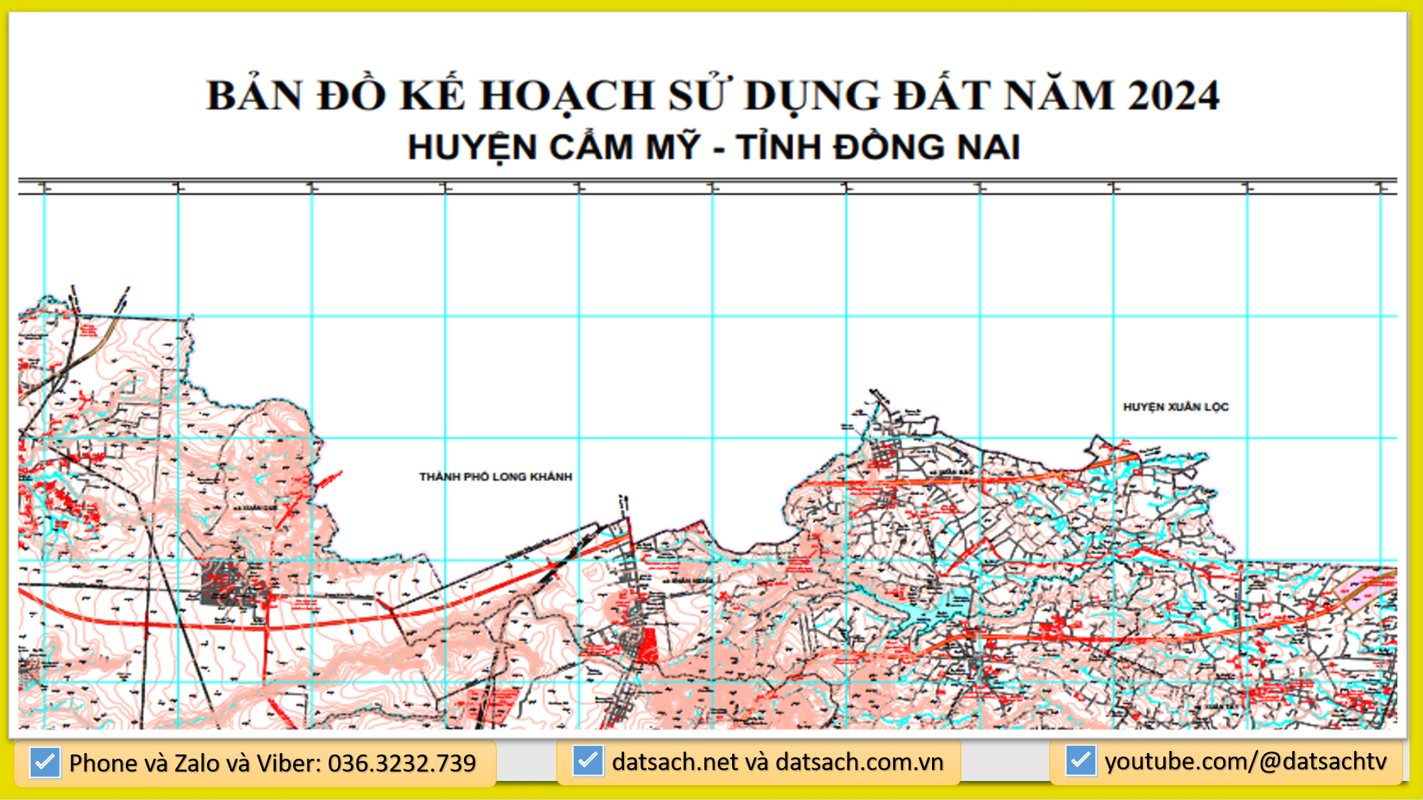 BẢN ĐỒ KẾ HOẠCH SỬ DỤNG ĐẤT NĂM 2024 HUYỆN CẨM MỸ