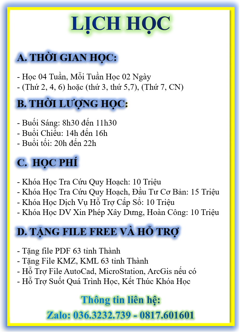 KHÓA HỌC TRA CỨU QUY HOẠCH BẰNG PHẦN MỀM AUTOCAD 3 KHÓA HỌC TRA CỨU QUY HOẠCH BẰNG PHẦN MỀM AUTOCAD