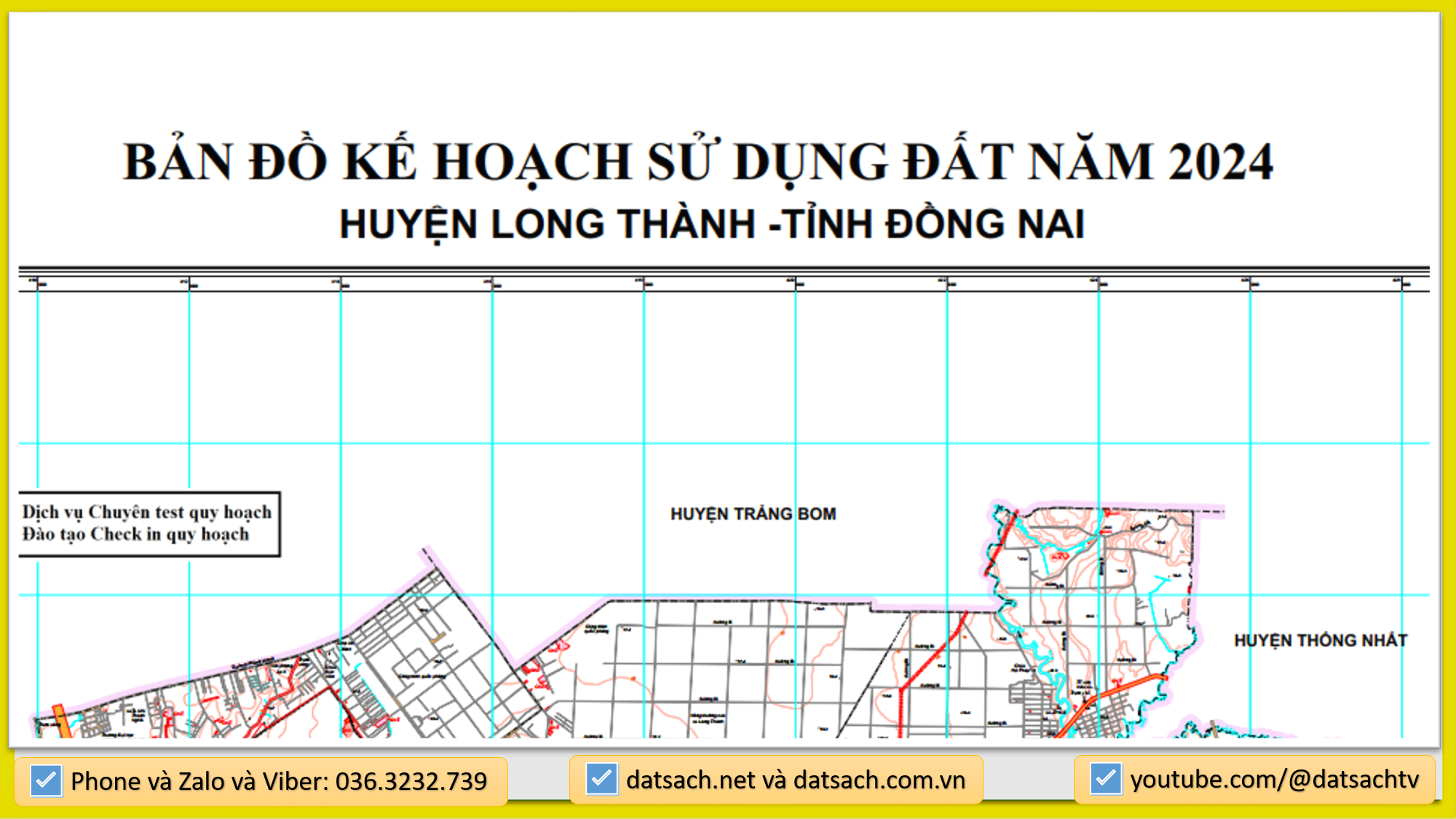 BẢN ĐỒ KẾ HOẠCH SỬ DỤNG ĐẤT NĂM 2024 HUYỆN LONG THÀNH