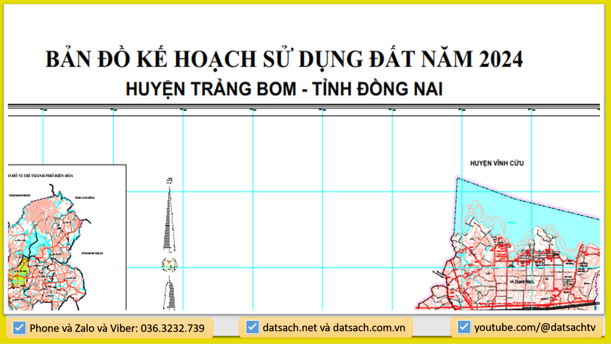 BẢN ĐỒ KẾ HOẠCH SỬ DỤNG ĐẤT NĂM 2024 HUYỆN TRẢNG BOM