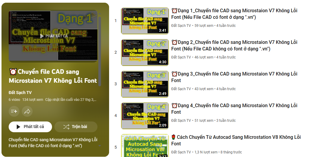 Chuyển file CAD sang Microstaion V7 Không Lỗi Font