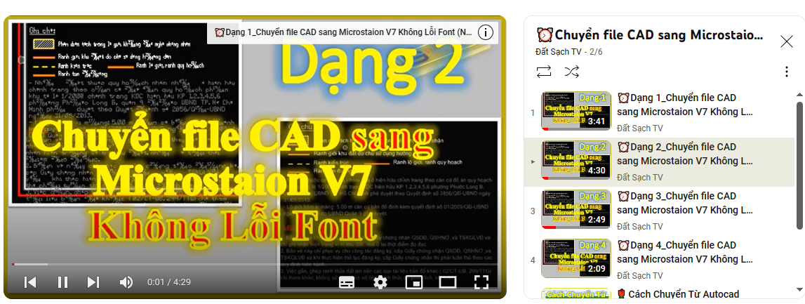 Chuyển file CAD sang Microstaion V7 Không Lỗi Font