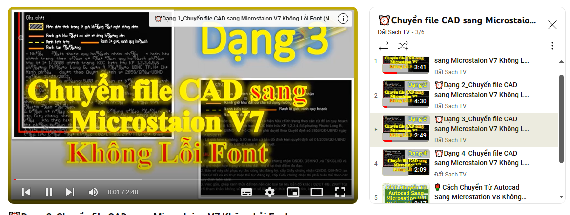Chuyển file CAD sang Microstaion V7 Không Lỗi Font
