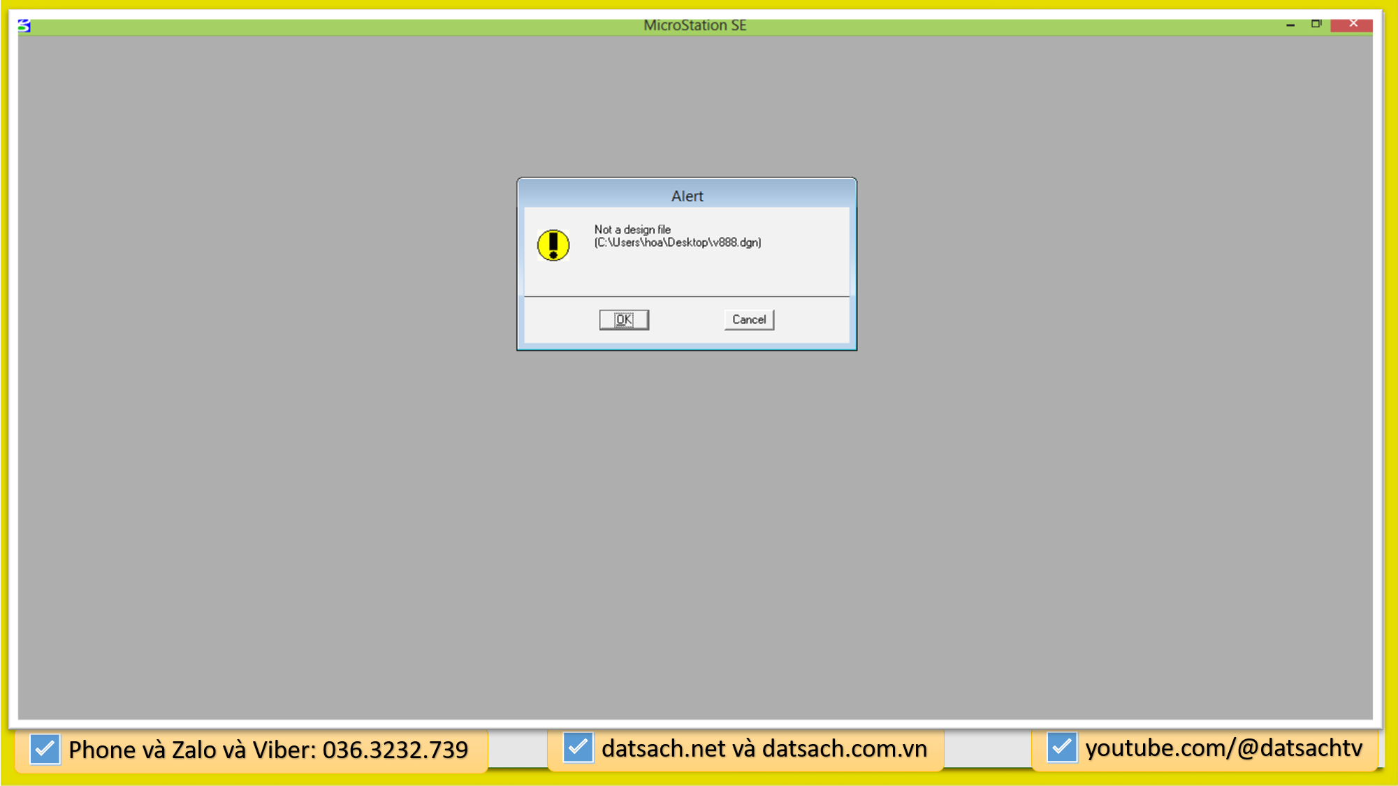 Những lỗi thường gặp trong phần mềm Microsation V7, V8i, 2023