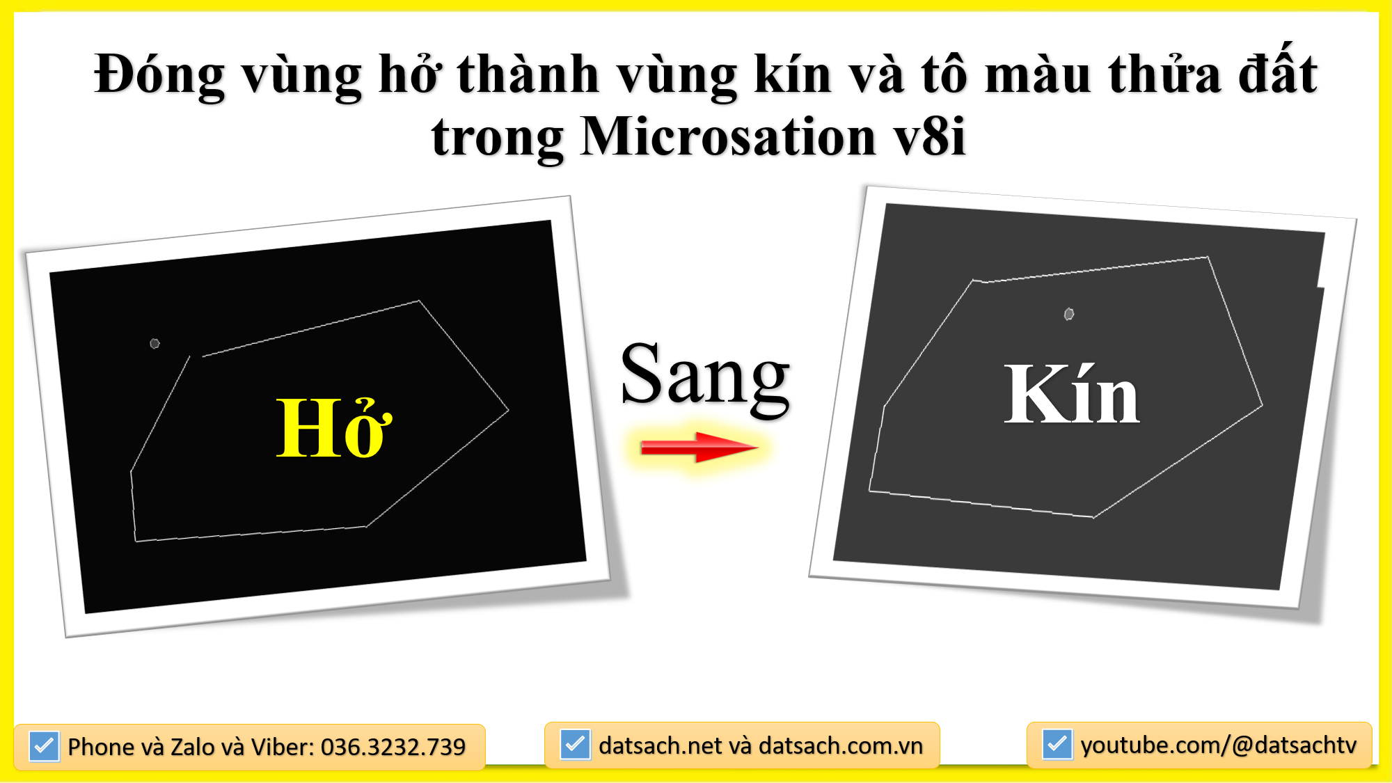 Đóng vùng hở thành vùng kín và tô màu thửa đất trong Microsation v8i 1 Đóng vùng hở thành vùng kín và tô màu thửa đất trong Microsation v8i
