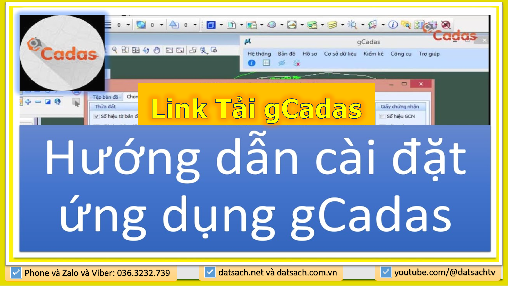 Hướng dẫn tải và cài đặt phần mềm gCadas thường và bản 2024