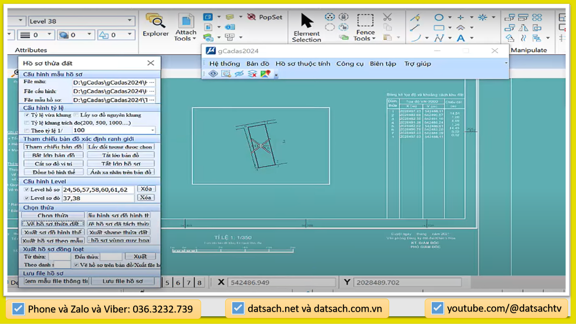 Hướng dẫn cài đặt gCadas 2024 trên phần mềm Microstion 2023