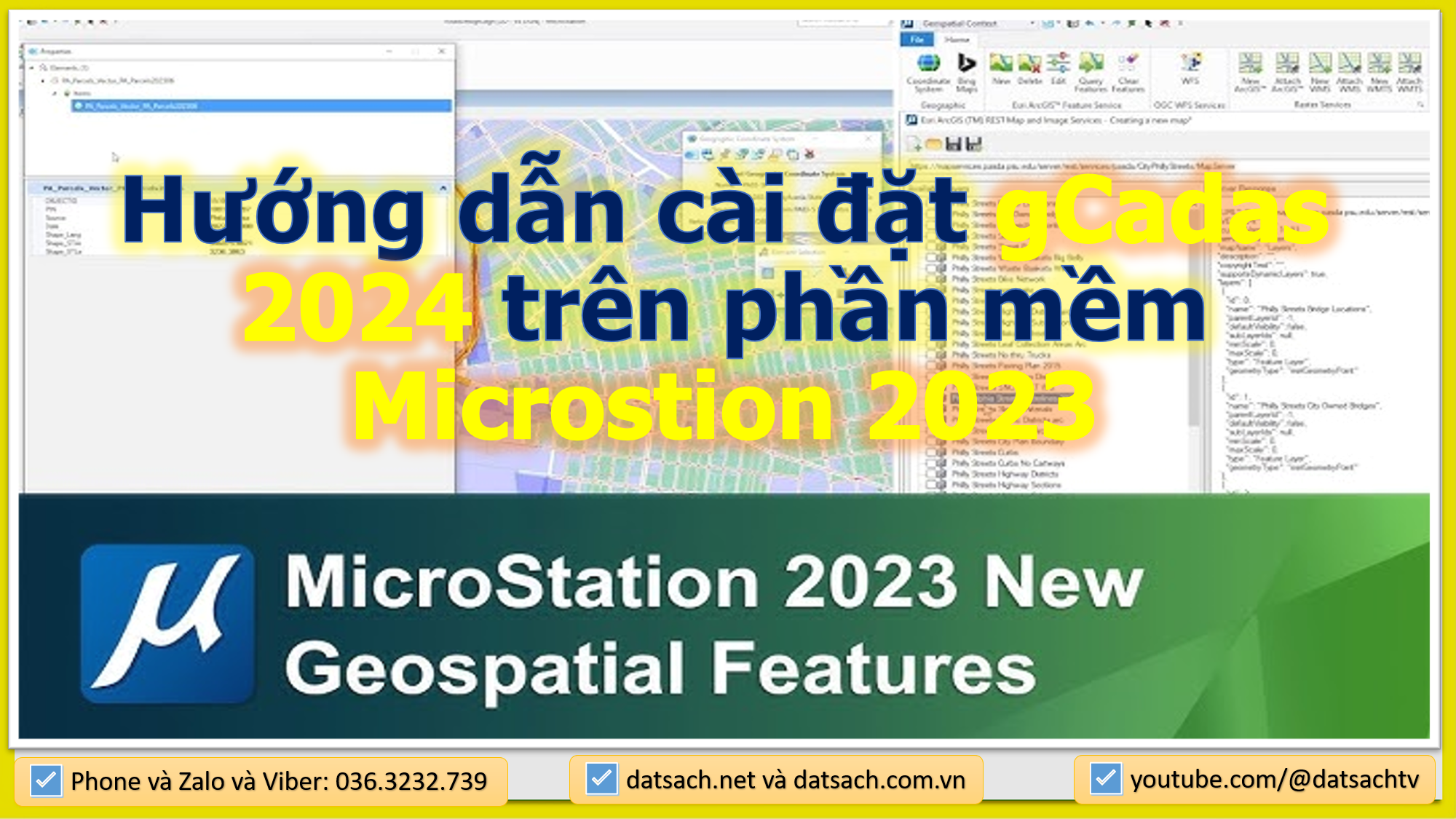 Hướng dẫn cài đặt gCadas 2024 trên phần mềm Microstion 2023