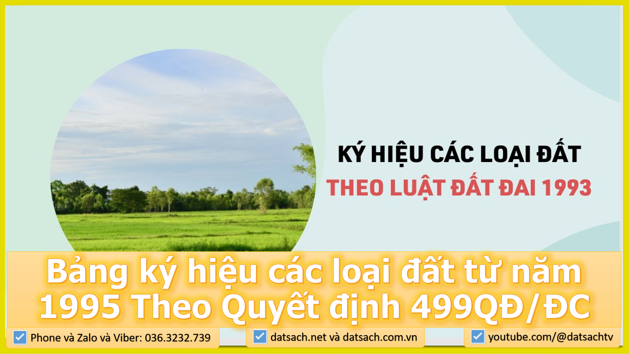 Bảng ký hiệu các loại đất từ năm 1995 Theo Quyết định 499QĐ/ĐC