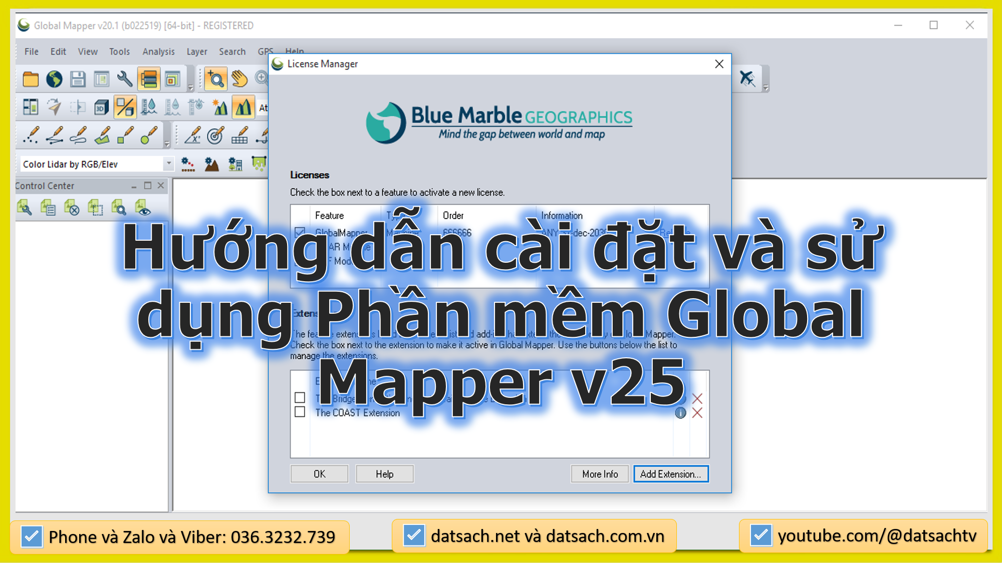 Hướng Dẫn Cài Đặt Phần Mềm Global Mapper 25.1