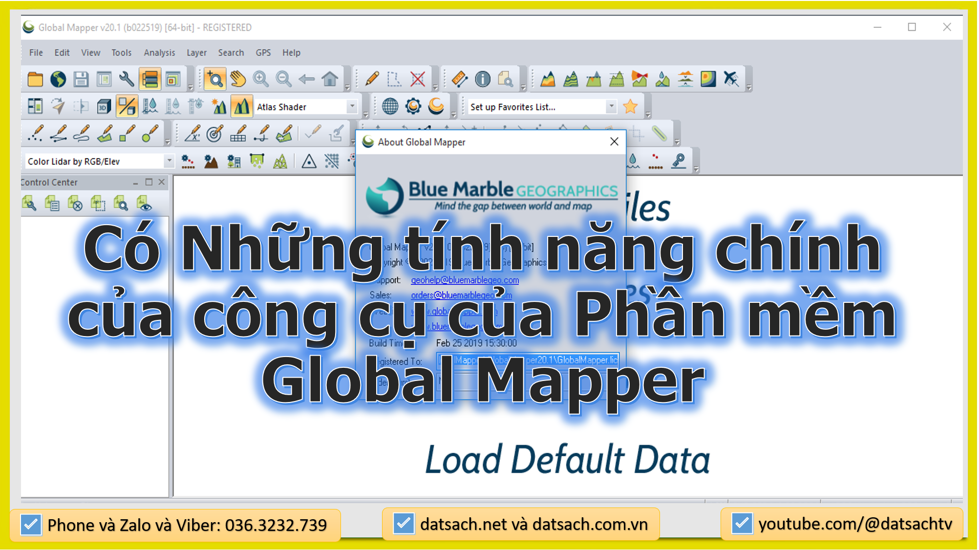 Hướng dẫn cài đặt và sử dụng Phần mềm Global Mapper v25 3 Hướng dẫn cài đặt và sử dụng Phần mềm Global Mapper v25