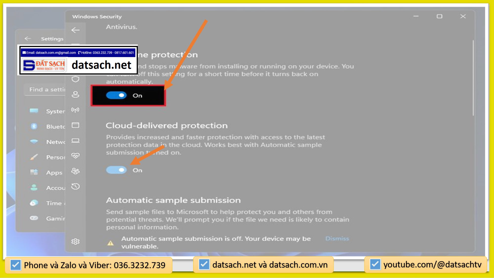 Cách tắt Bảo Vệ và Diệt Vi Rút của Windows Security trong Cài đặt (Settings)