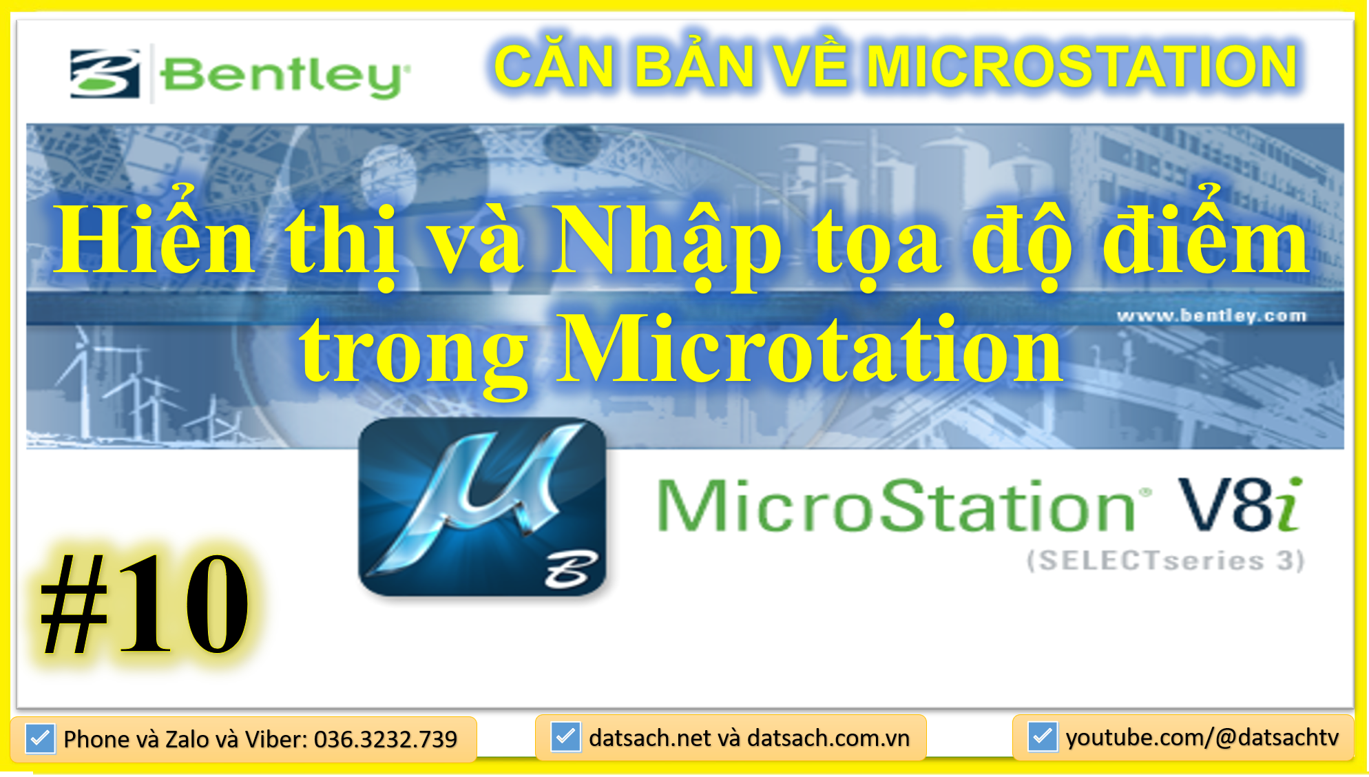 🎯 I.10. CĂN BẢN VỀ MICROSTATION_Hiển thị và Nhập tọa độ điểm trong Microtation