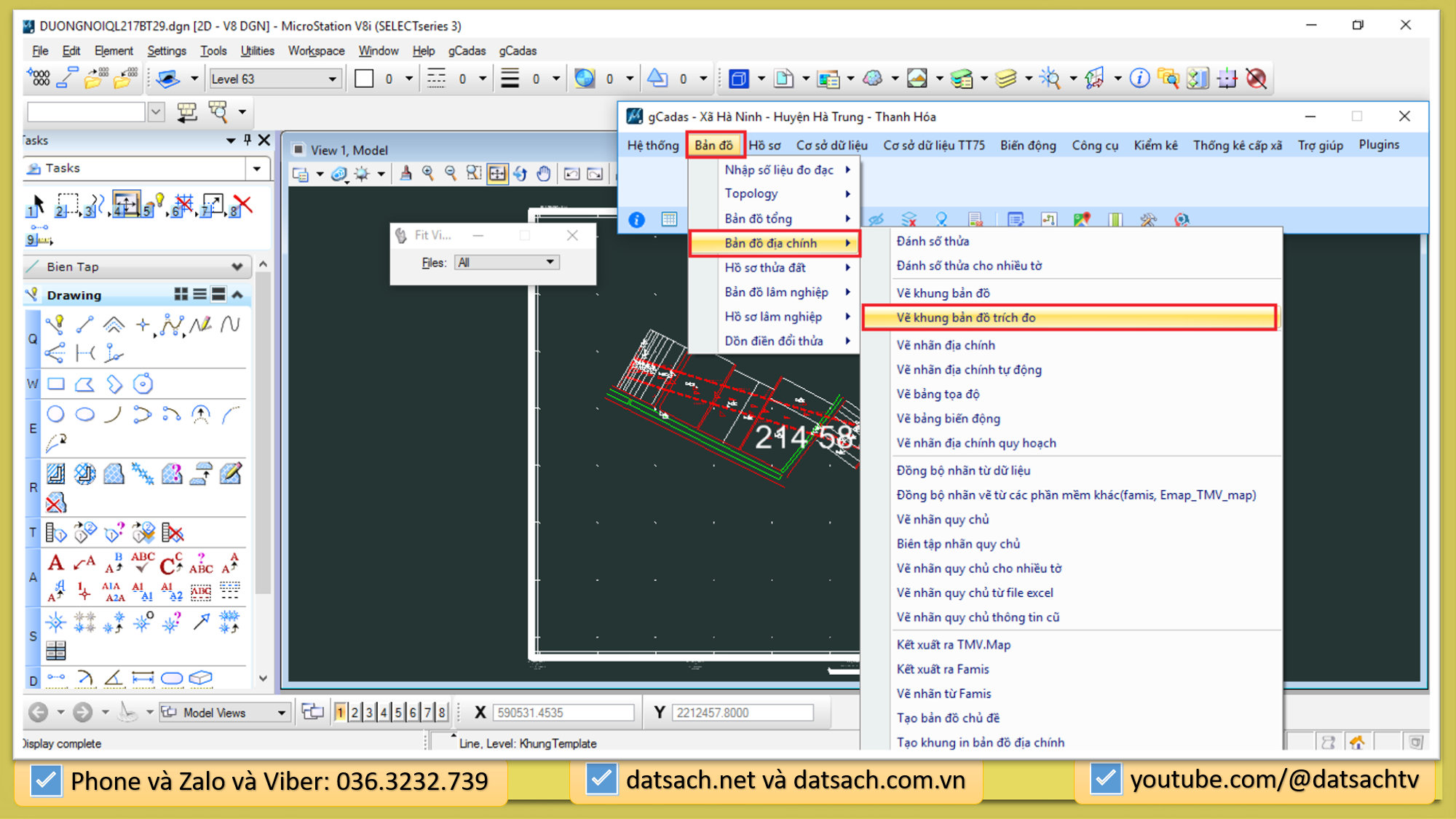 Biên Tập Bản Đồ, Xuất Hồ Sơ Trích Đo GPMB gCadas