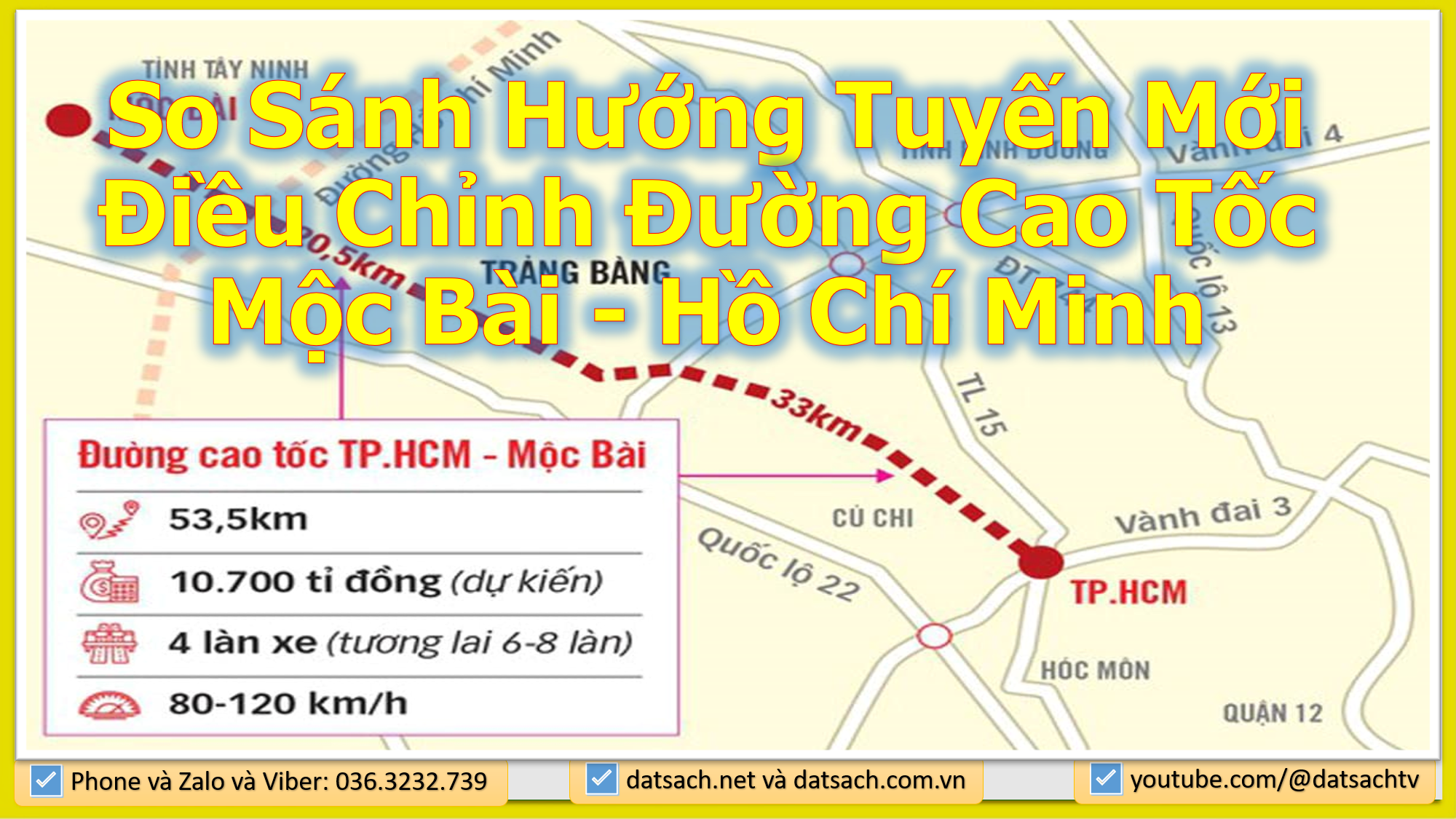 So Sánh Hướng Tuyến Mới Điều Chỉnh Đường Cao Tốc Mộc Bài - Hồ Chí Minh