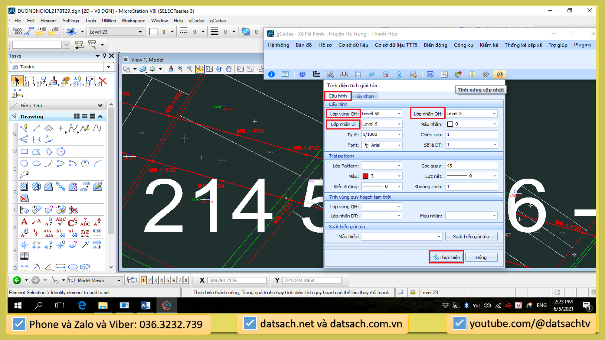 Biên Tập Bản Đồ, Xuất Hồ Sơ Trích Đo GPMB gCadas