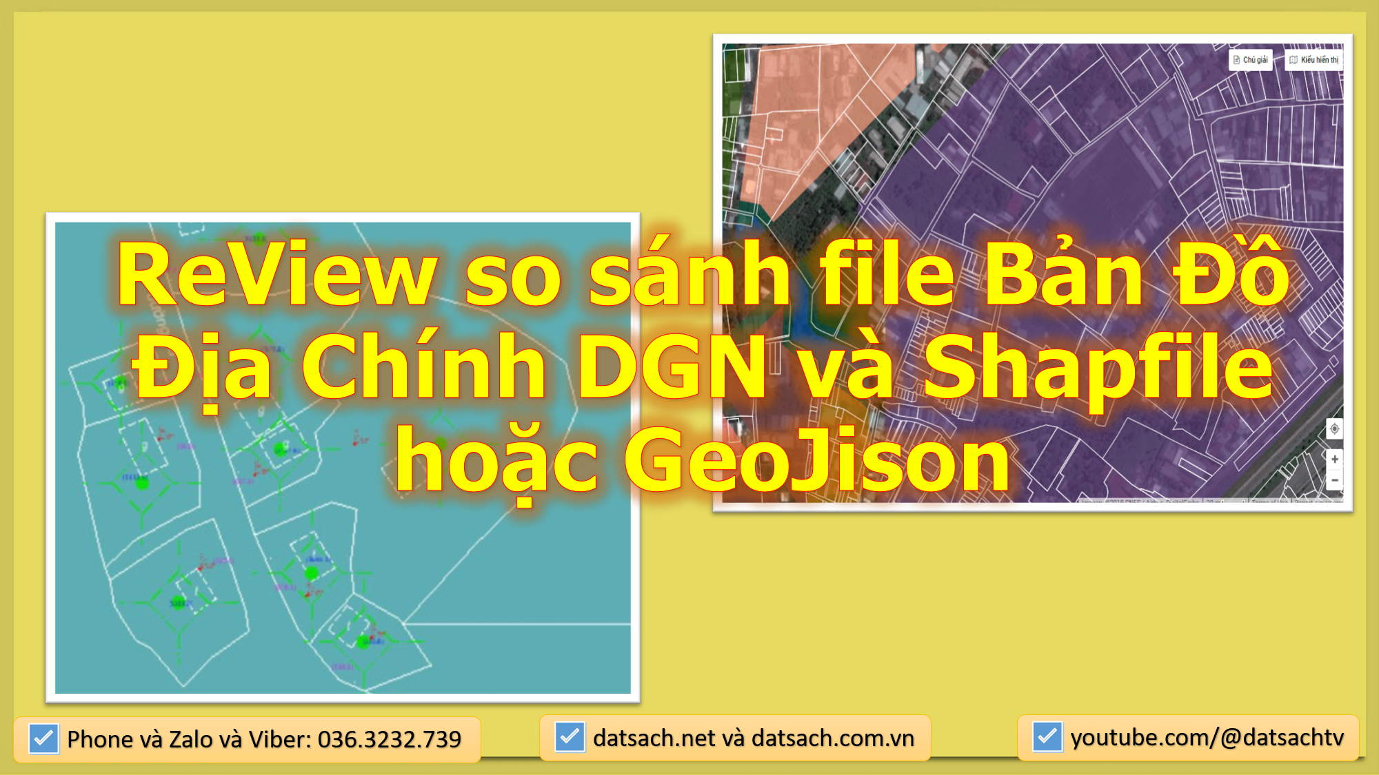 ReView so sánh file Bản Đồ Địa Chính DGN và Shapfile hoặc GeoJison