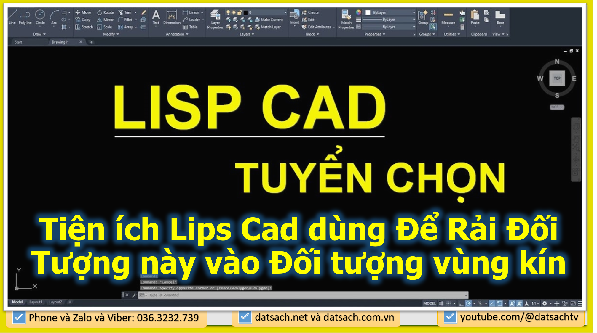 Tiện ích Lips Cad dùng Để Rải Đối Tượng này vào Đối tượng vùng kín