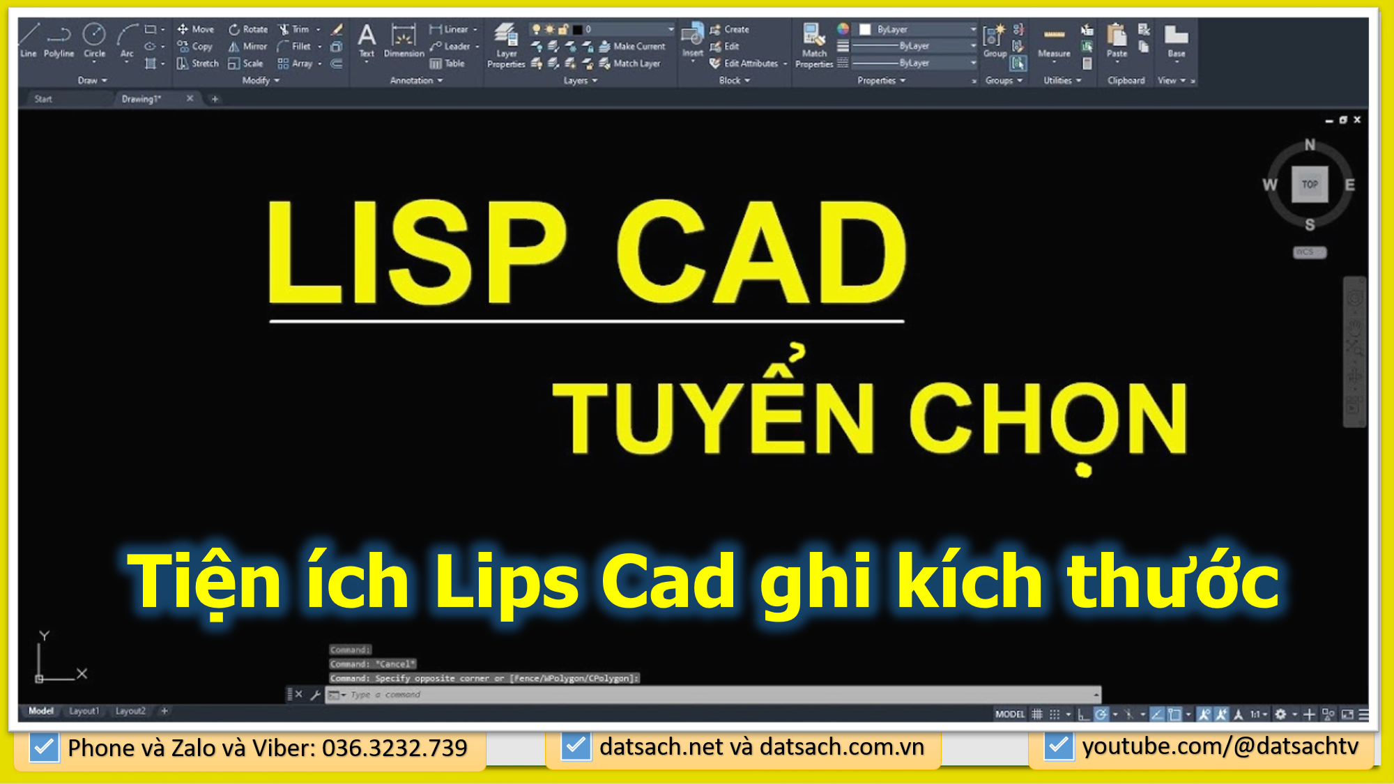 Tiện ích Lips Cad ghi kích thước cạnh các thửa đất trong phần mềm Autocad