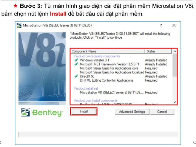 Hướng dẫn cài đặt phần mềm Microsation V8i bằng hình ảnh 3 Hướng dẫn cài đặt phần mềm Microsation V8i bằng hình ảnh