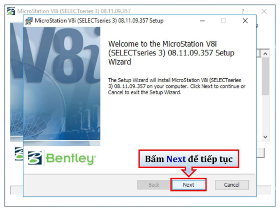 Hướng dẫn cài đặt phần mềm Microsation V8i bằng hình ảnh