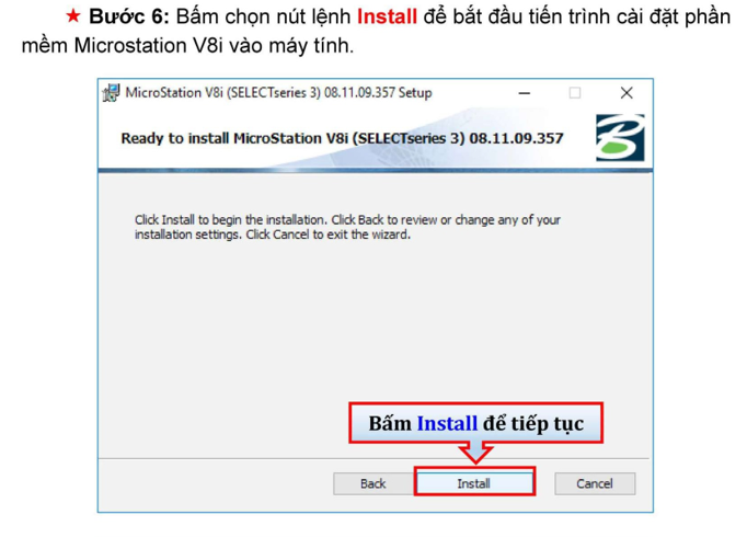 Hướng dẫn cài đặt phần mềm Microsation V8i bằng hình ảnh 9 Hướng dẫn cài đặt phần mềm Microsation V8i bằng hình ảnh