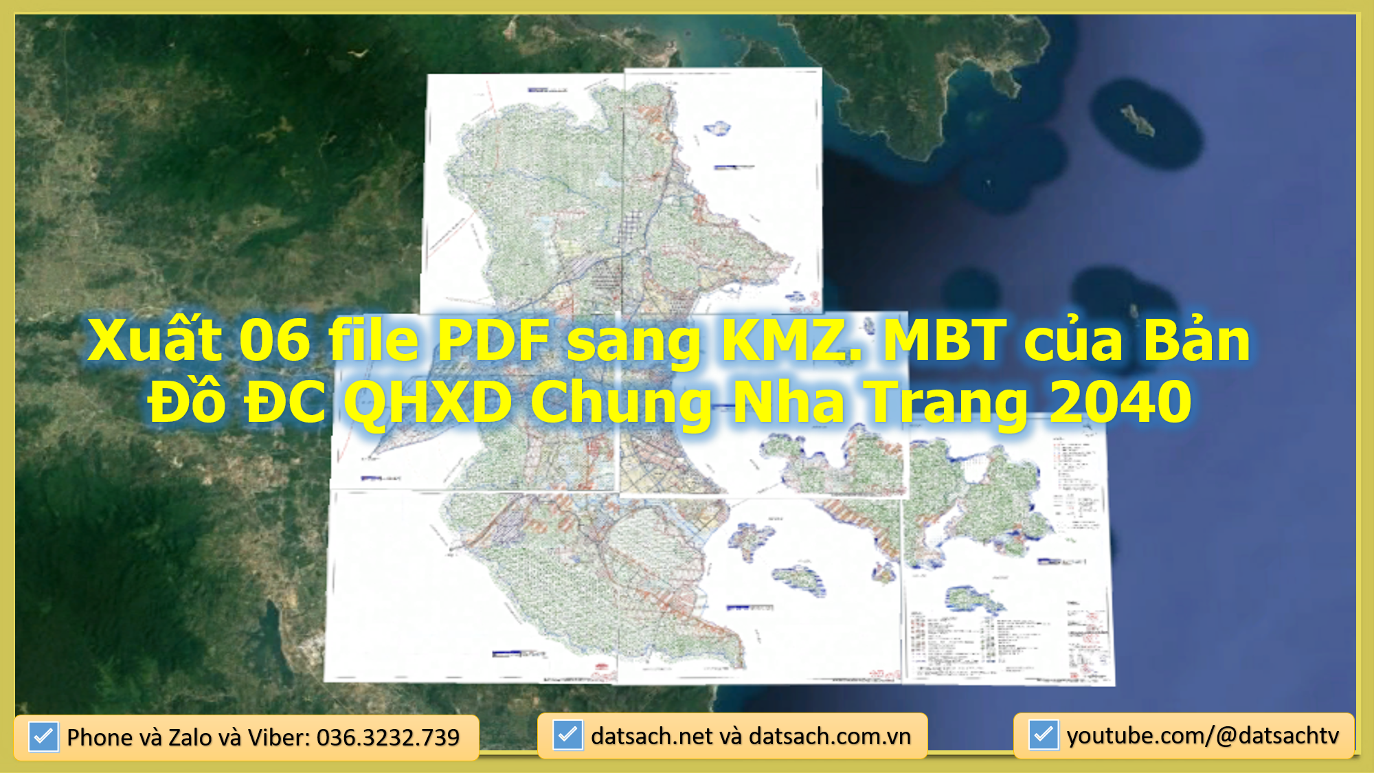 Xuất 06 file PDF sang KMZ. MBT của Bản Đồ ĐC QHXD Chung Nha Trang 2040