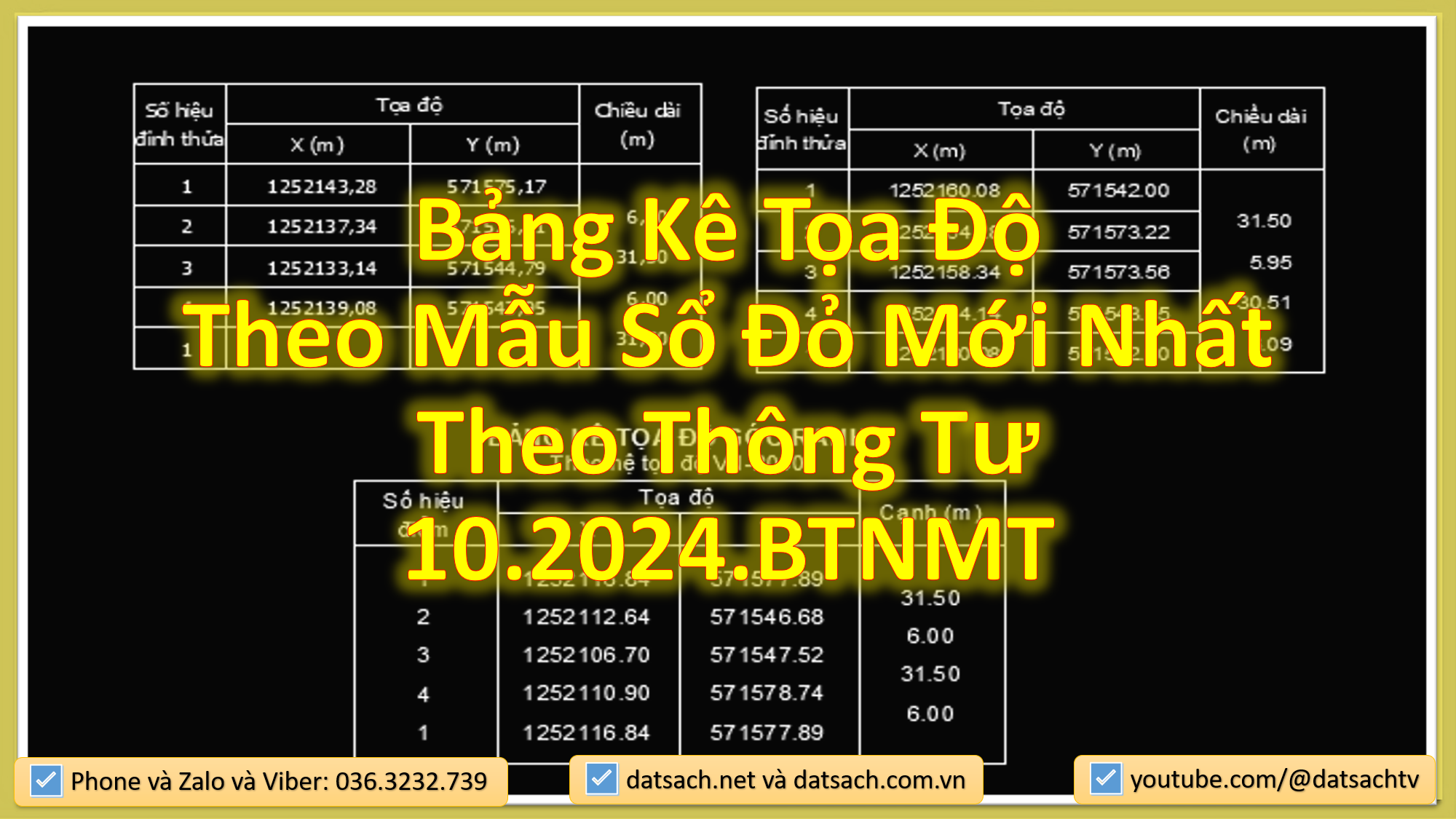 Xuất Bảng Kê Tọa Độ Góc Ranh Theo Mẫu Sổ Đỏ Mới Nhất của Thông Tư 10.2024.TT-BTNMT