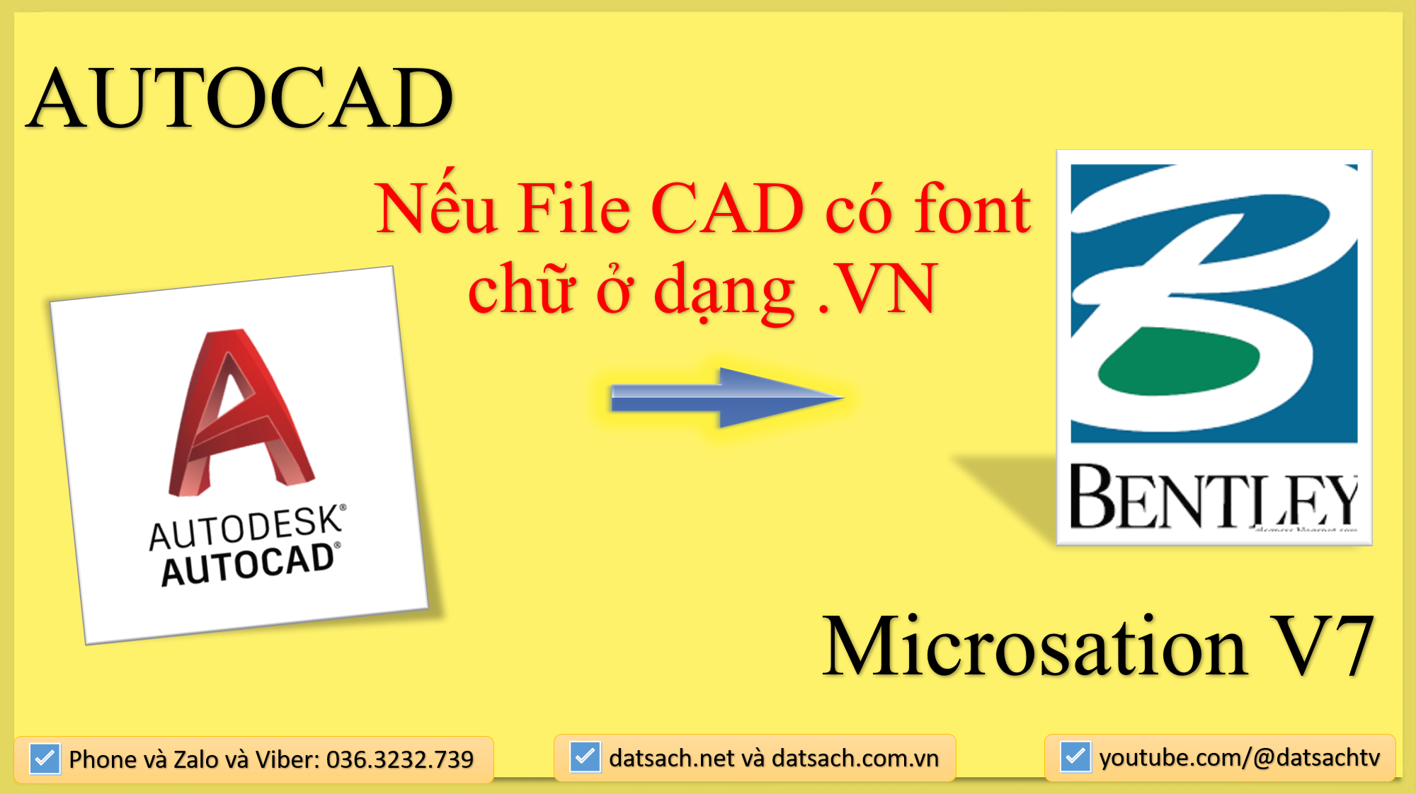 Dạng 1_Nếu File CAD có font chữ ở dạng .VN_Chuyển AutoCAD sang Microstaion V7 Không Lỗi Font