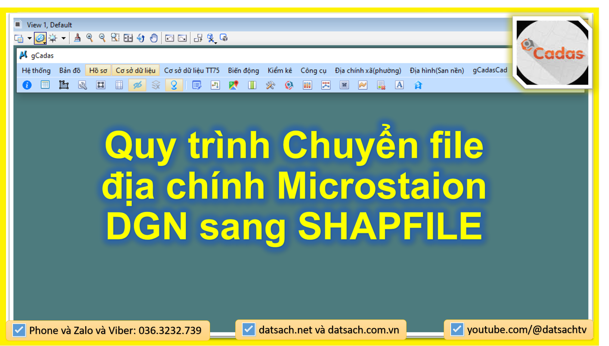 Quy trình Chuyển file địa chính Microstaion DGN sang SHAPFILE
