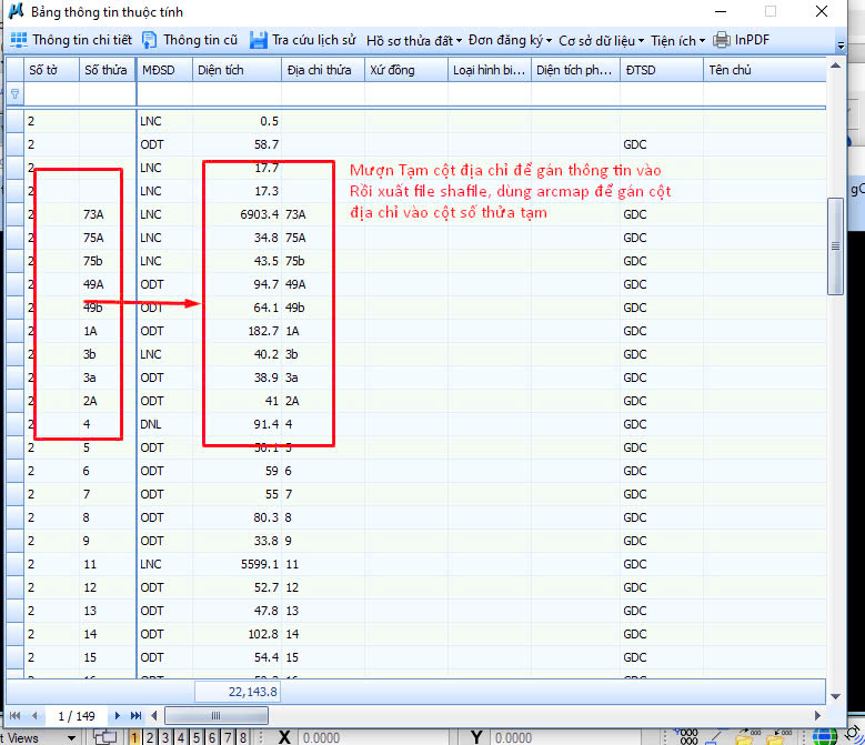 Xử Lý Đối với số thửa dạng vừa chữ, vừa số khi xuất shapfile sẽ bị âm trong gCadas
